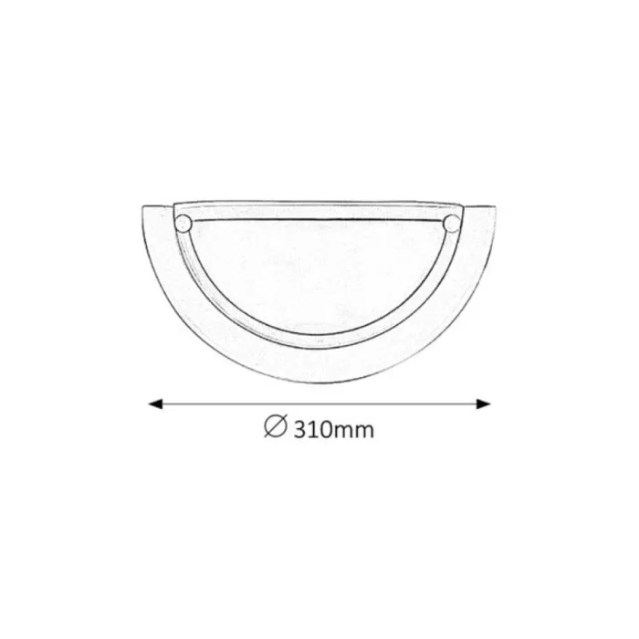 Rabalux Aplique "Ufo" Metal Vidrio IP20 E27 Blanco Blanco Opal [RAB-5161]