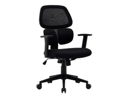 Q-connect Silla de Oficina Ancona Malla Base Metálica Negro - Altura Máx 1110 Anc 660 Prof 590 Ruedas Premium