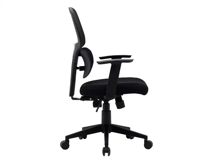 Q-connect Silla de Oficina Ancona Malla Base Metálica Negro - Altura Máx 1110 Anc 660 Prof 590 Ruedas Premium