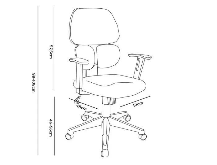 Q-connect Silla de Oficina Ancona Malla Base Metálica Negro - Altura Máx 1110 Anc 660 Prof 590 Ruedas Premium