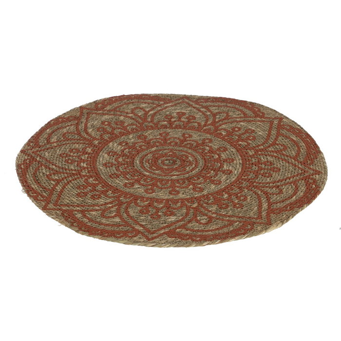 Ixia Salvamantel Impreso Terracota 38 x 38 cm Fibra de Flor de Jacinto
