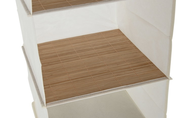 DKD Home Decor Organizador Colgante Bambú y Tela Natural