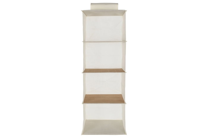 DKD Home Decor Organizador Colgante Bambú y Tela Natural