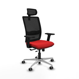 PIQUERAS Y CRESPO Silla de oficina Haches con mecanismo Sincro/Traslack Rojo/Negro