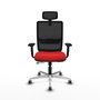 PIQUERAS Y CRESPO Silla de oficina Haches con mecanismo Sincro/Traslack Rojo/Negro