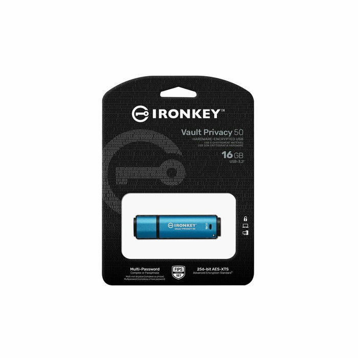 Kingston IronKey Vault Privacy 50 16GB USB 3.2 Gen 1 Kingston IronKey Vault Privacy 50 16GB USB 3.2 Gen 1