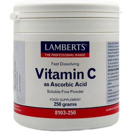 LAMBERTS Vitamina C Ácido Ascórbico en Polvo 250 g