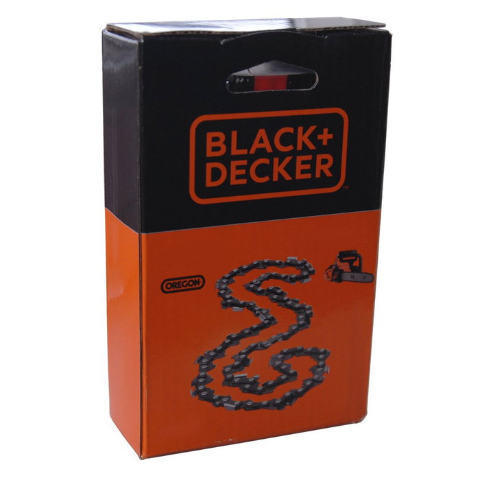 Black+Decker Cadena de motosierra cromada contragolpe para espada 35 cm cs1835-qs
