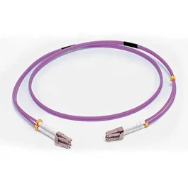 C2G Cable de Fibra Óptica Patch LC/LC OM4 Multimodo 1m, LSZH Violeta, para 40G/100G Ethernet, InfiniBand