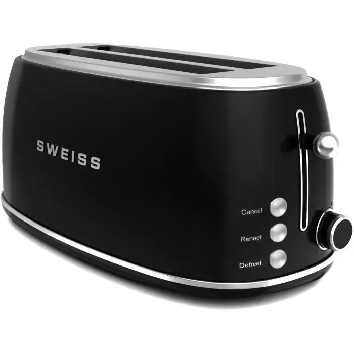 Sweiss Tostadora GRV9 Vintage Negra 2 Ranuras 1500W