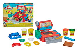 Play-Doh Juego Caja Registradora Electrónica E6890 con Plastilina y Accesorios para Niños +3 Años