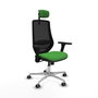 PIQUERAS Y CRESPO Silla de oficina Mardos con mecanismo Sincro, Verde y Negro