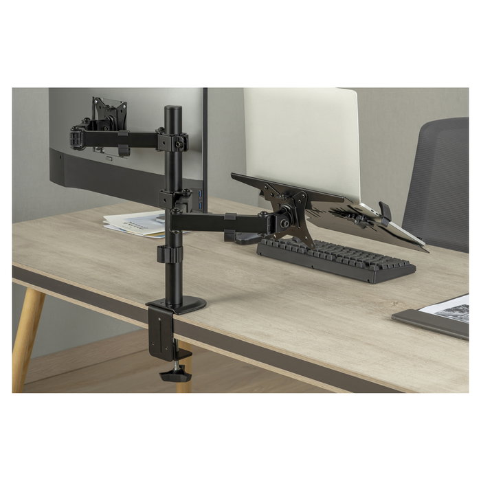 Digitus Soporte para Monitor y Portátil, Soporte para 1 Monitor de hasta 32", Capacidad de Carga 2 x 9 kg, Referencia SINGLE Digitus Soporte para Monitor y Portátil, Soporte para 1 Monitor de hasta 32", Capacidad de Carga 2 x 9 kg, Referencia SINGLE