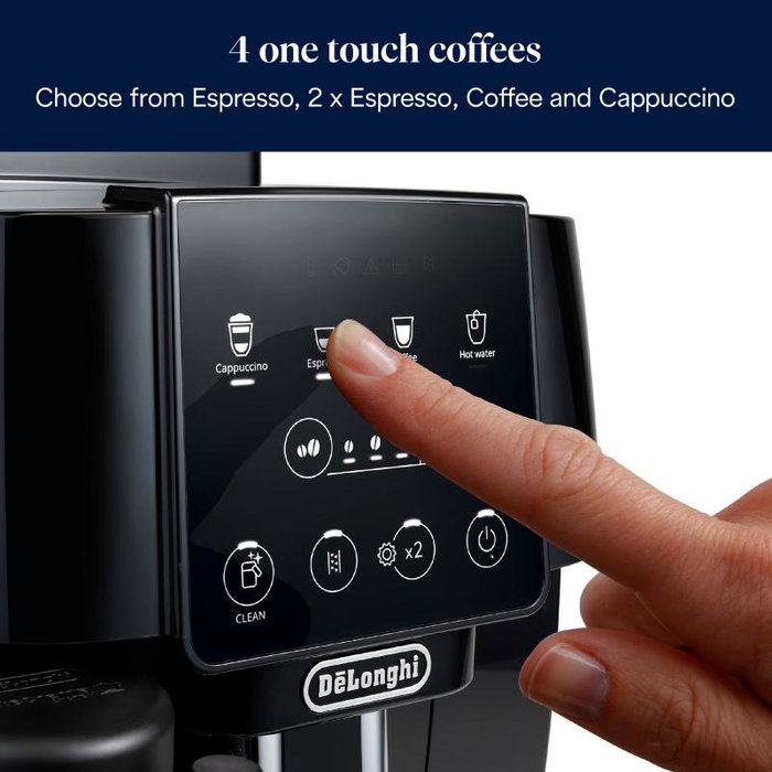 Delonghi Magnifica Start ECAM 220.60.B Máquina de Café Espresso Automática Negra con Molinillo y Leche