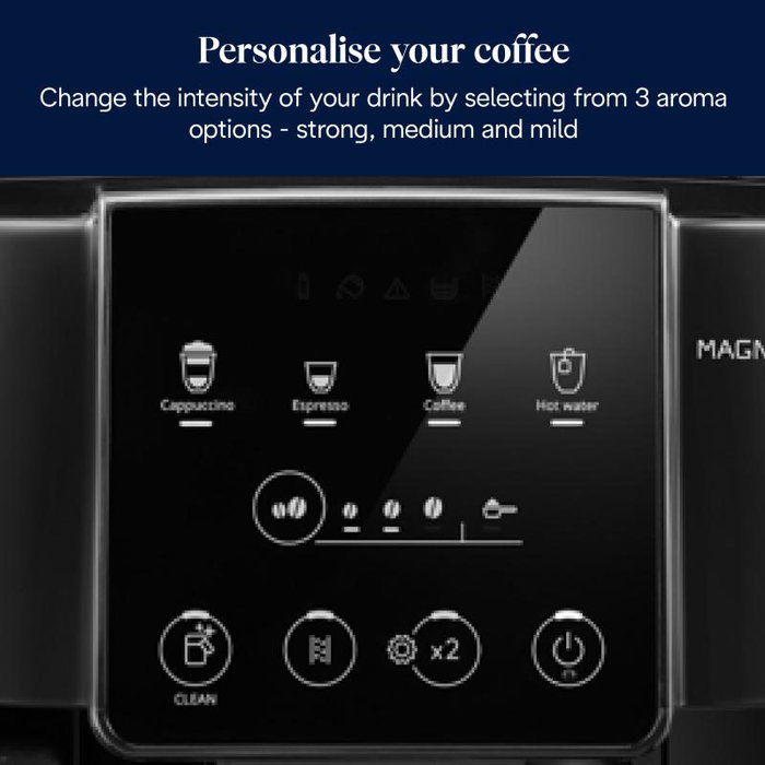 Delonghi Magnifica Start ECAM 220.60.B Máquina de Café Espresso Automática Negra con Molinillo y Leche
