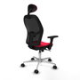 PIQUERAS Y CRESPO Silla de oficina Jorquera con mecanismo Sincro, Rojo y Negro