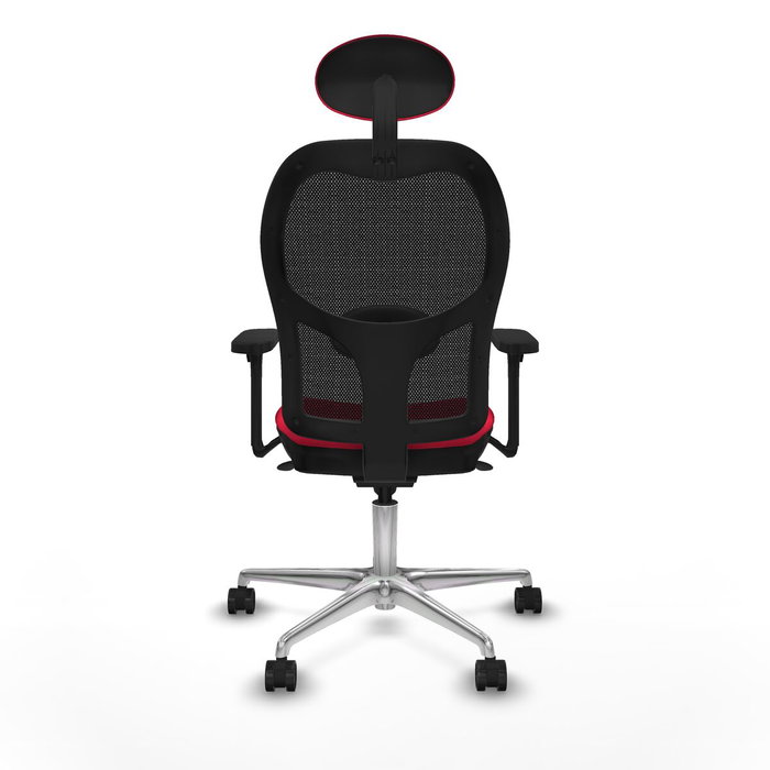 PIQUERAS Y CRESPO Silla de oficina Jorquera con mecanismo Sincro, Rojo y Negro