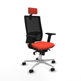 PIQUERAS Y CRESPO Silla de oficina Horna Naranja oscuro y Negro