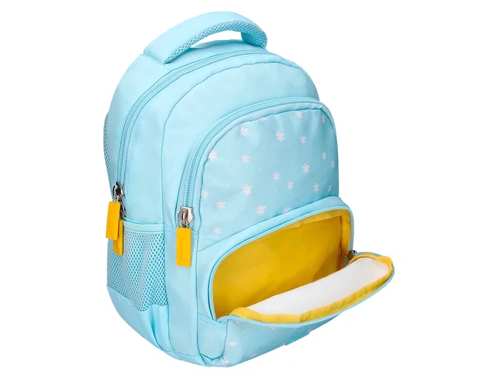 Liderpapel Mochila escolar multibolsillo infantil azul flowers Liderpapel Mochila escolar multibolsillo infantil azul flowers