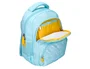 Liderpapel Mochila escolar multibolsillo infantil azul flowers