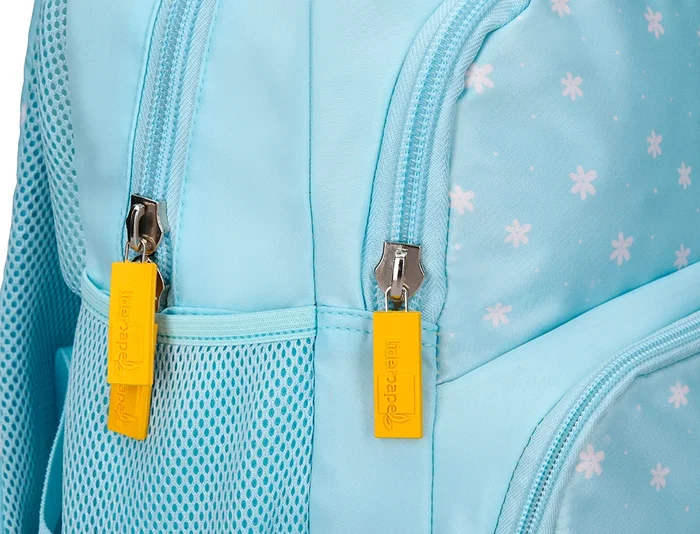 Liderpapel Mochila escolar multibolsillo infantil azul flowers Liderpapel Mochila escolar multibolsillo infantil azul flowers