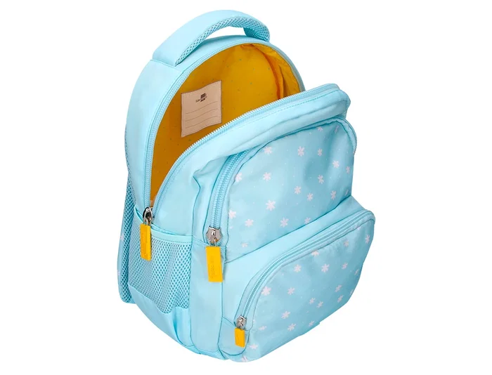Liderpapel Mochila escolar multibolsillo infantil azul flowers Liderpapel Mochila escolar multibolsillo infantil azul flowers