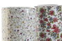 DKD Home Decor Paraguero Blanco Multicolor Porcelana Flores 19 x 45 x 19 cm (2 Unidades)