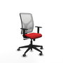PIQUERAS Y CRESPO Silla de oficina Motilla con mecanismo Sincro, Rojo y Blanco