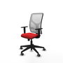 PIQUERAS Y CRESPO Silla de oficina Motilla con mecanismo Sincro, Rojo y Blanco