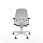 PIQUERAS Y CRESPO Silla de oficina Cilanco con mecanismo Sincro, Azul y Blanco