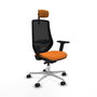 PIQUERAS Y CRESPO Silla de oficina Mardos Naranja y Negro