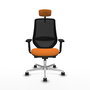 PIQUERAS Y CRESPO Silla de oficina Mardos Naranja y Negro