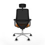 PIQUERAS Y CRESPO Silla de oficina Mardos Naranja y Negro