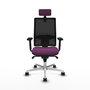 PIQUERAS Y CRESPO Silla de oficina Horna con mecanismo Sincro, Morado y Negro