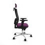 PIQUERAS Y CRESPO Silla de oficina Horna con mecanismo Sincro, Morado y Negro