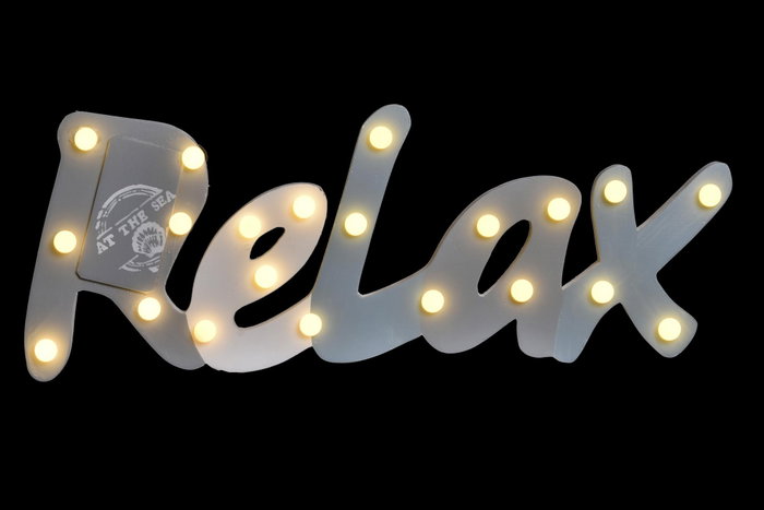 DKD Home Decor Decoración Madera LED Relax Azul DKD Home Decor Decoración Madera LED Relax Azul