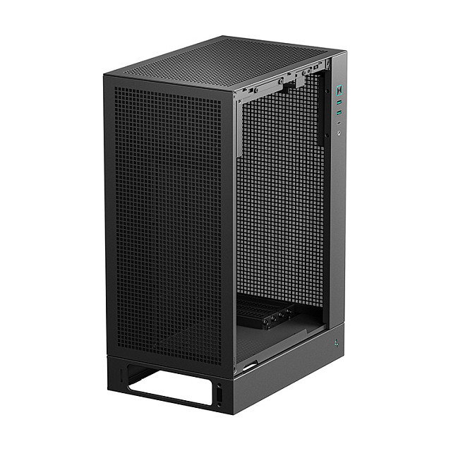 DeepCool CH170 PLUS Torre Gaming Micro ATX Mini-ITX PC Negro con Panel de Cristal Templado, Sin Fuente de Alimentación