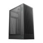 DeepCool CH170 PLUS Torre Gaming Micro ATX Mini-ITX PC Negro con Panel de Cristal Templado, Sin Fuente de Alimentación