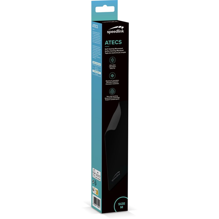 Speedlink Alfombrilla de Ratón Gaming ATECS, Tamaño M, Negro