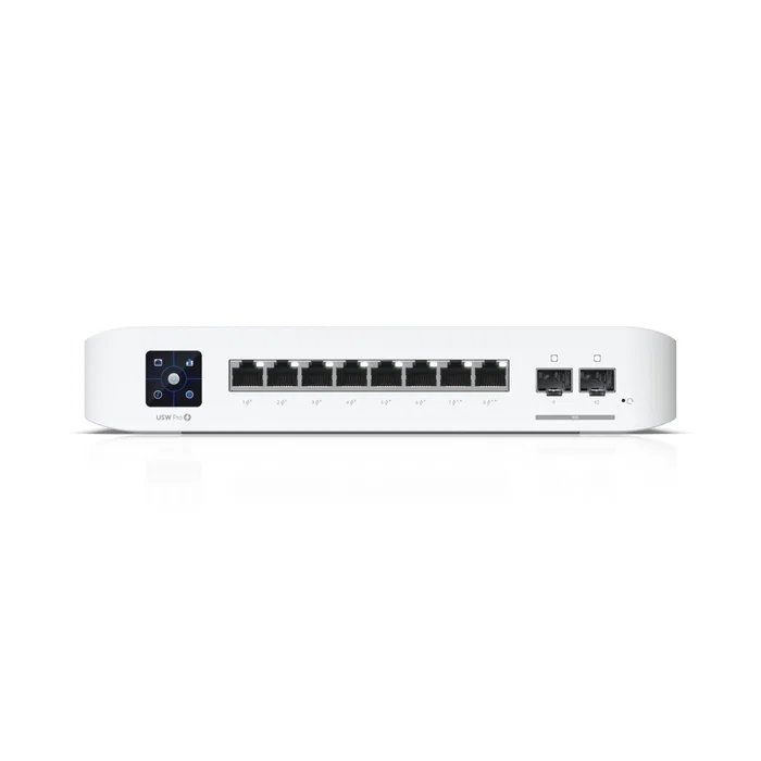 Ubiquiti UniFi USW-PRO-8-POE Switch Gestionado L2/L3, 8 Puertos GbE, 2 SFP+, 120W PoE, Blanco