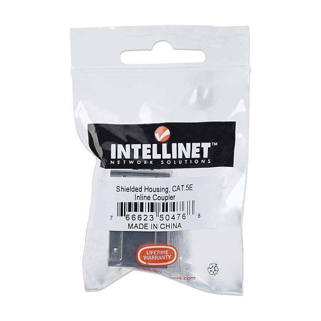 Intellinet Copla RJ45 F/UTP (FTP) Cat5e 8P8C Oro Metálica Plata - Compatible con EIA/TIA, UL