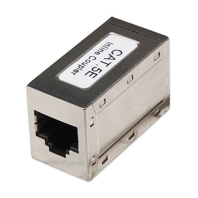 Intellinet Copla RJ45 F/UTP (FTP) Cat5e 8P8C Oro Metálica Plata - Compatible con EIA/TIA, UL