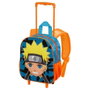 Naruto Mochila Infantil 3D con Ruedas Pequeña Azul