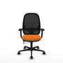PIQUERAS Y CRESPO Silla de oficina Cilanco con mecanismo Sincro/Traslack Naranja/Negro