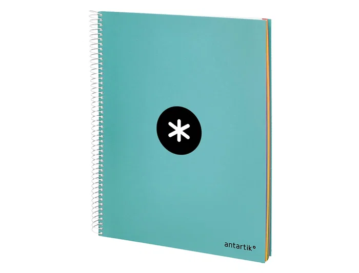 Antartik Cuaderno Espiral A4 Forrado 120 Hojas 90gr Color Menta Horizontal