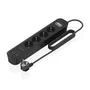 Aisens Regleta de Enchufes Multifunción 4 Tomas + Cargador 20W 2xUSB-C 2xUSB-A Negro ASPS-2A2C13-BK