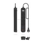 Aisens Regleta de Enchufes Multifunción 4 Tomas + Cargador 20W 2xUSB-C 2xUSB-A Negro ASPS-2A2C13-BK