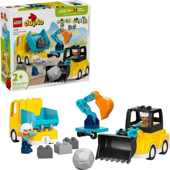 LEGO DUPLO Vehículos de Construcción 3 en 1 10475 LEGO DUPLO Vehículos de Construcción 3 en 1 10475