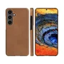 Lynge Funda Libro de Cuero para Samsung Galaxy S25 - 15,8 cm (6.2") - Color Bronceado