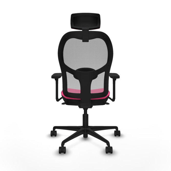 PIQUERAS Y CRESPO Silla de oficina Jorquera con mecanismo Sincro, Rosa y Gris